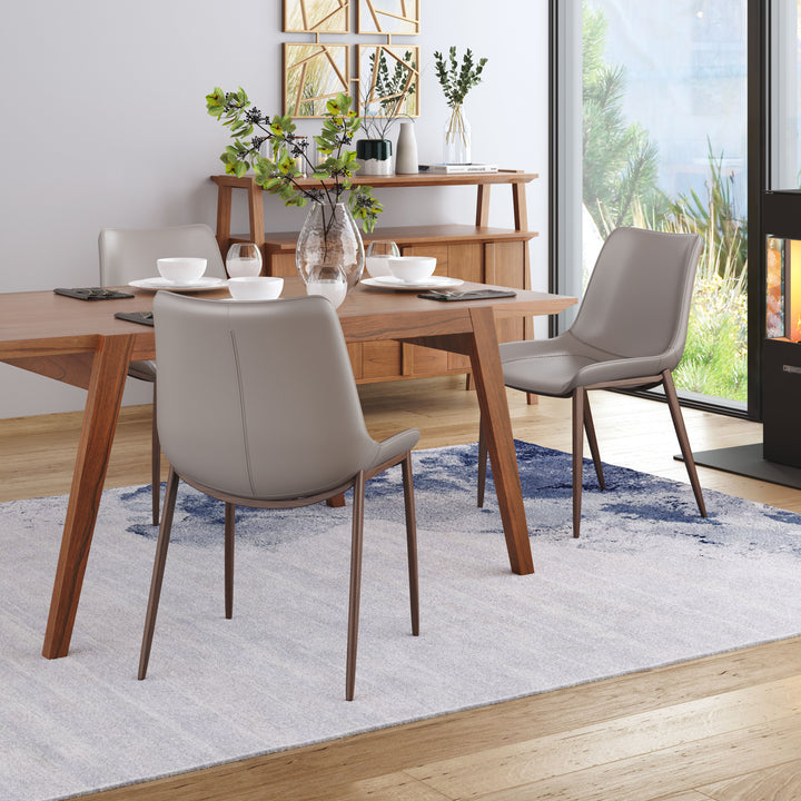 Zuo Magnus Dining Chair (Set of 2) Brown & Walnut