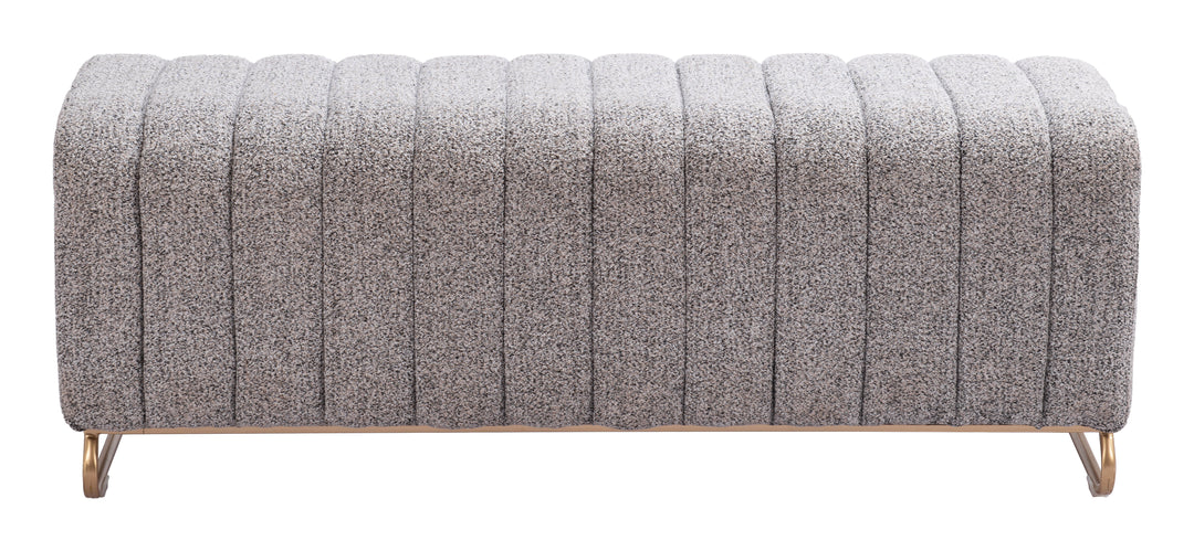 Zuo Pender Bench Stone Gray
