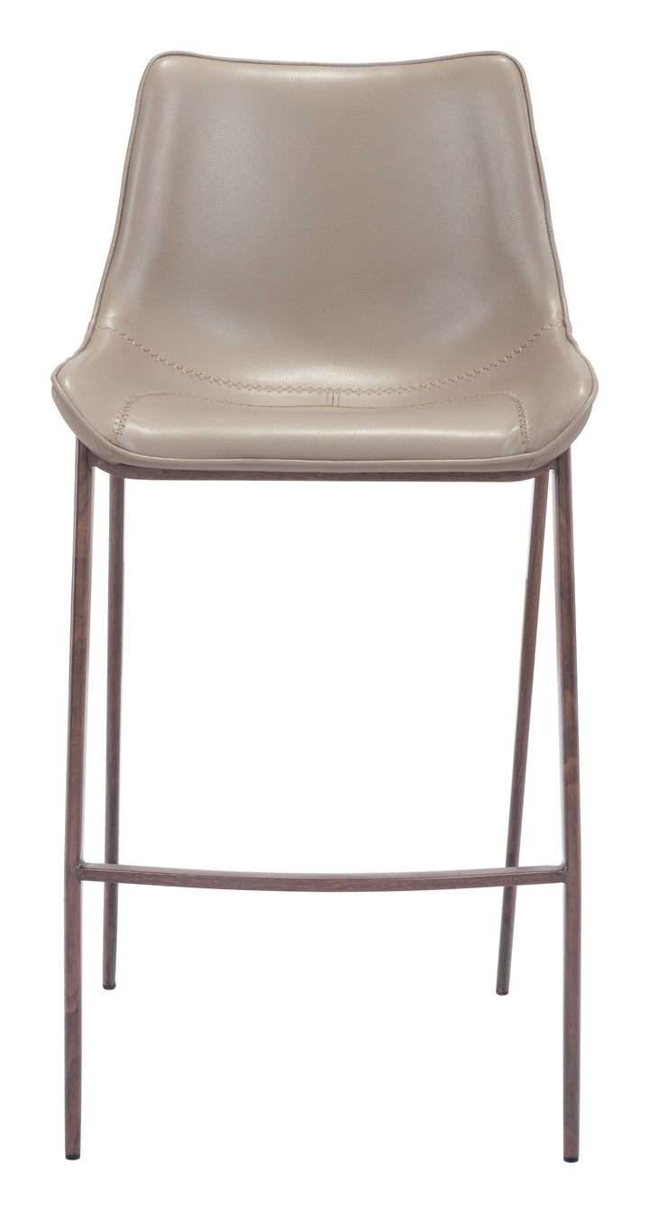 Zuo Magnus Barstool (Set of 2) Brown & Walnut