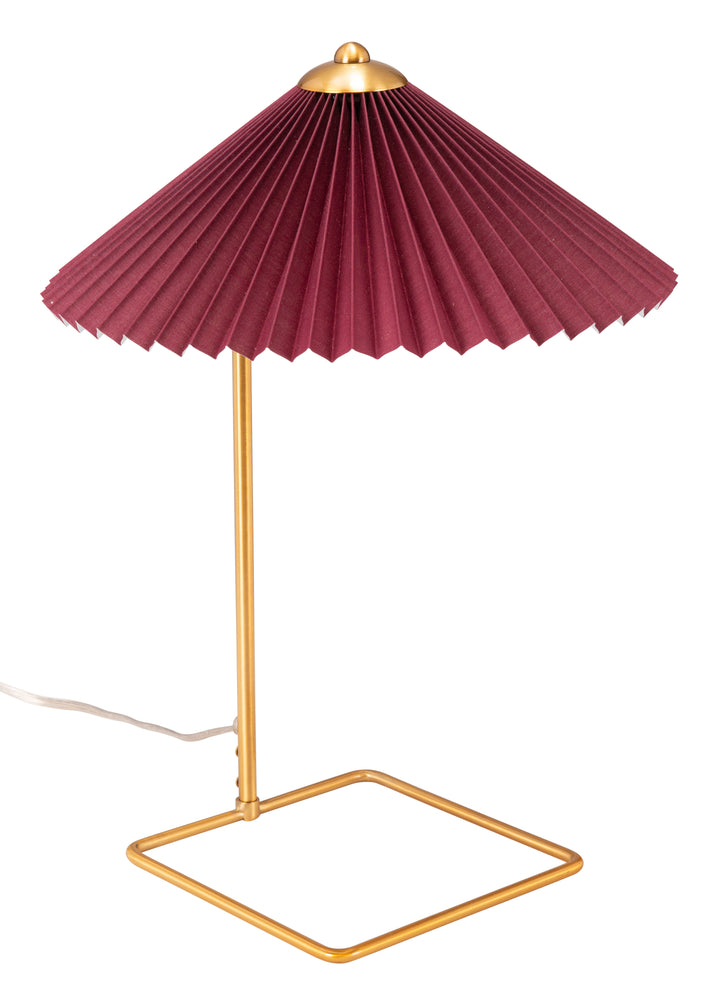 Zuo Charo Table Lamp Red & Gold