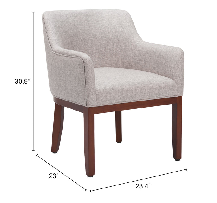 Zuo Berbera Dining Chair Gray