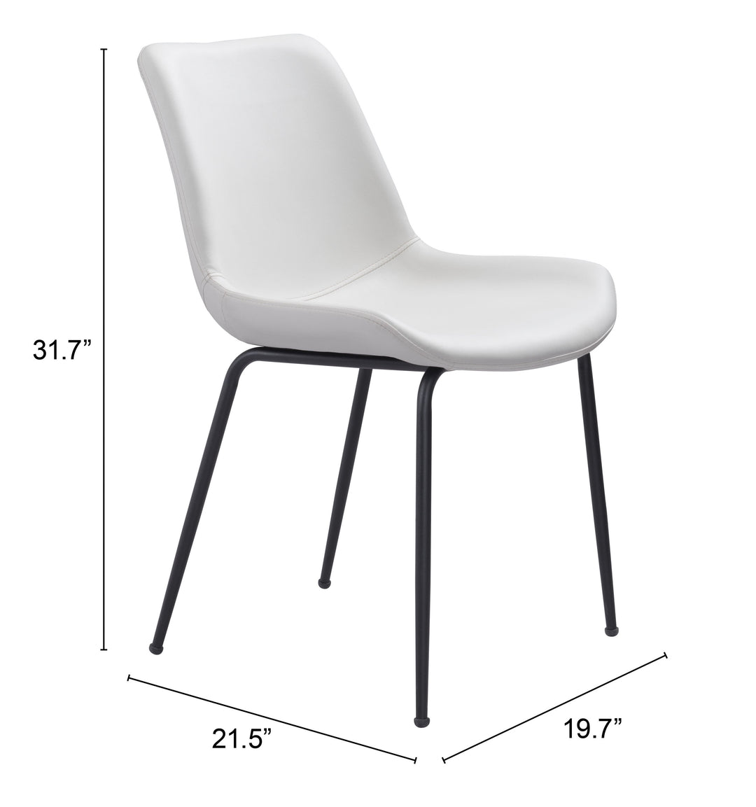 Zuo Byron Dining Chair (Set of 2) White