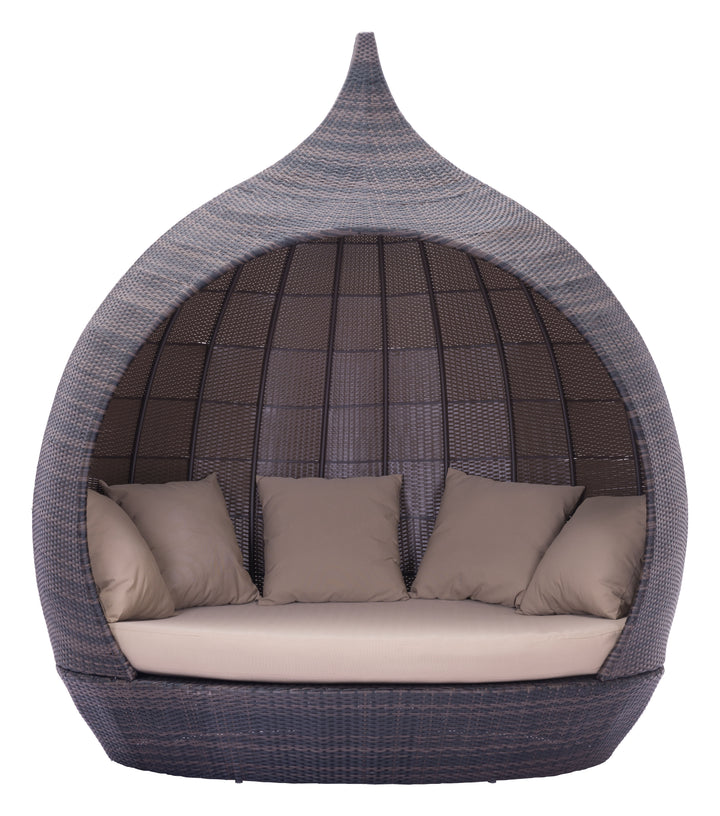 Zuo Martinique Beach Daybed Brown & Beige