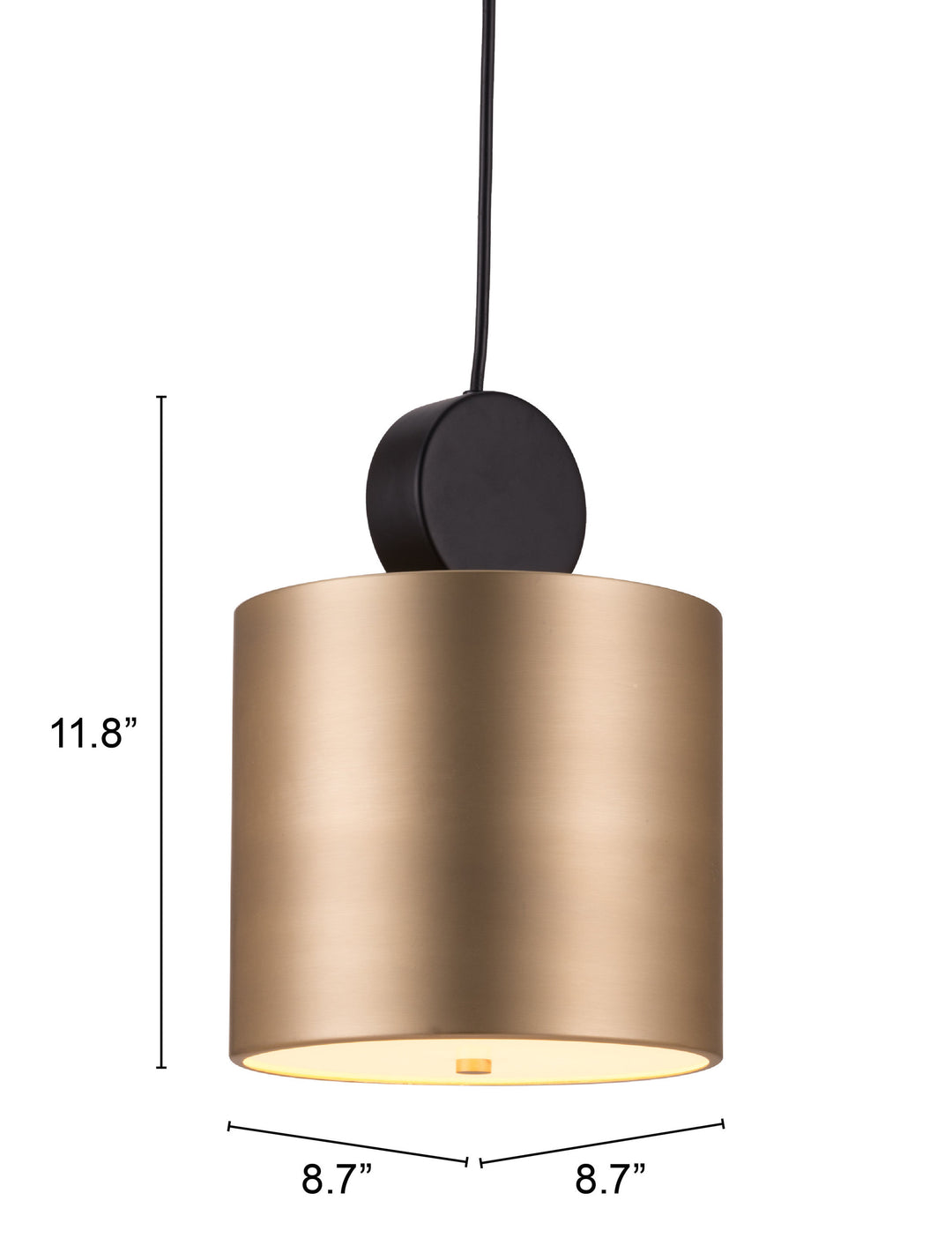 Zuo Myson Ceiling Lamp Gold & Black