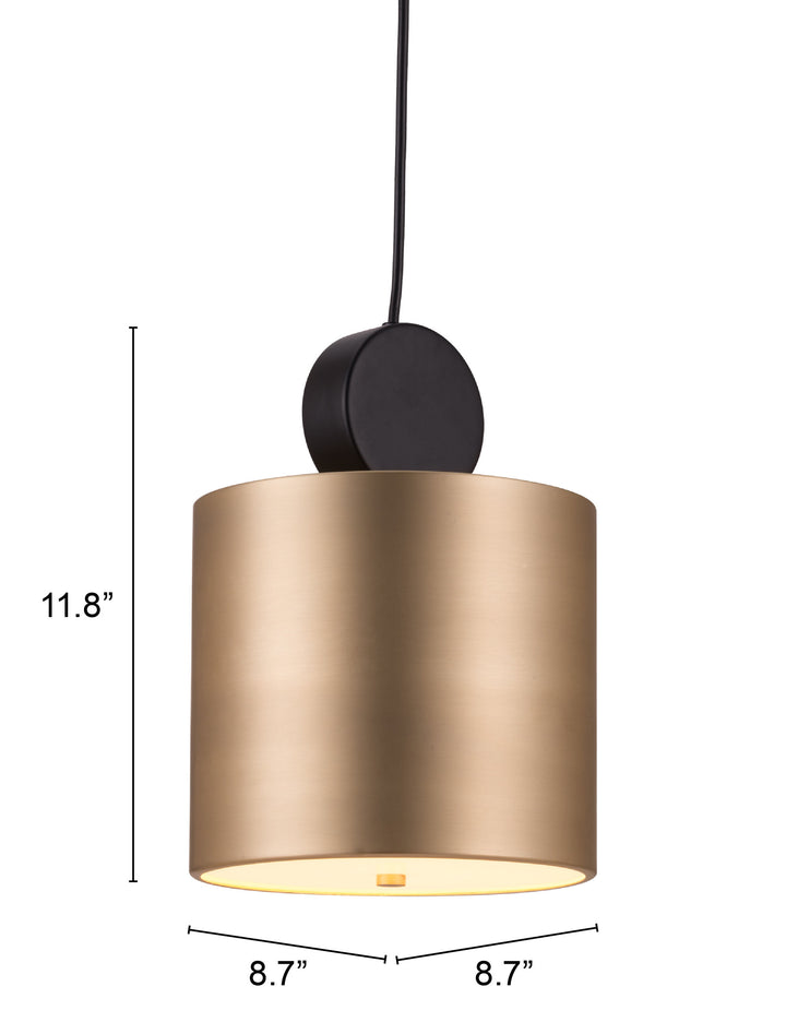 Zuo Myson Ceiling Lamp Gold & Black