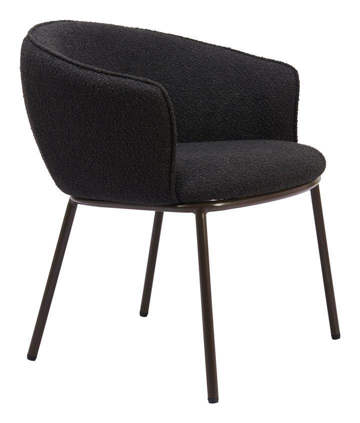 Zuo Essen Dining Chair Black & Bronze