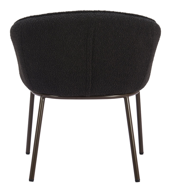 Zuo Essen Dining Chair Black & Bronze