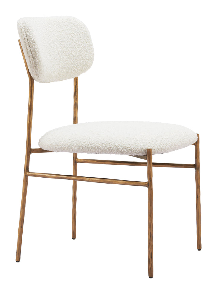 Zuo Sydhavnen Dining Chair Cream & Gold