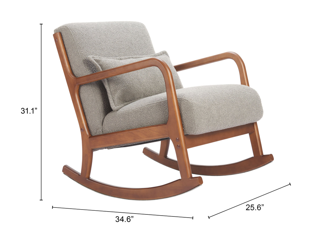 Zuo Hady Rocking Chair Gray