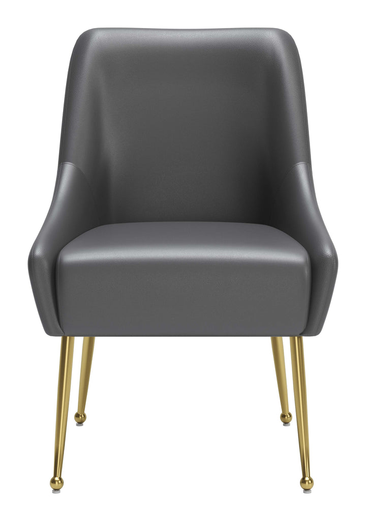 Zuo Maxine Dining Chair Gray & Gold