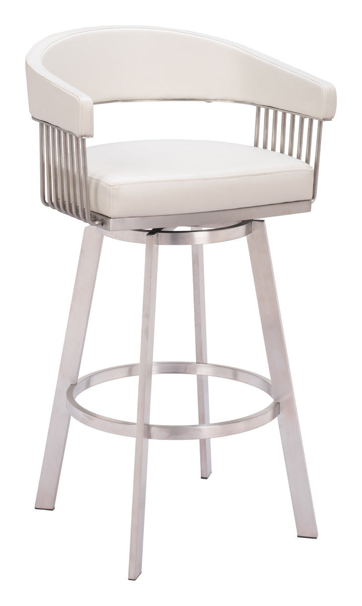 Zuo Bantry Swivel Barstool White