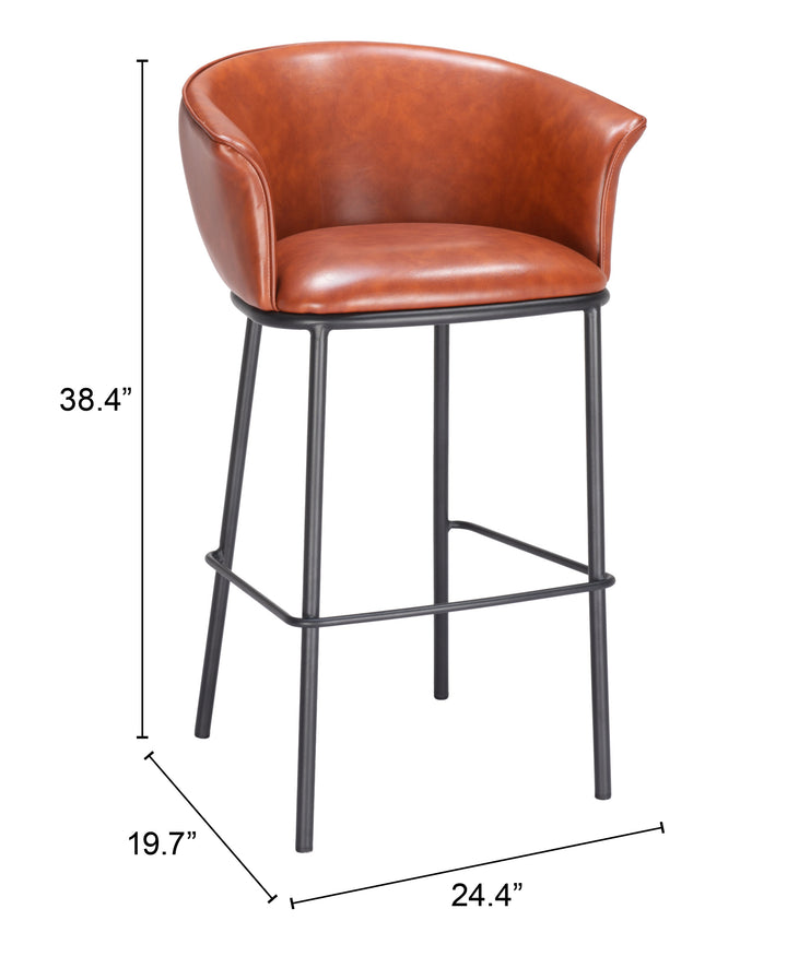 Zuo Garston Barstool Brown