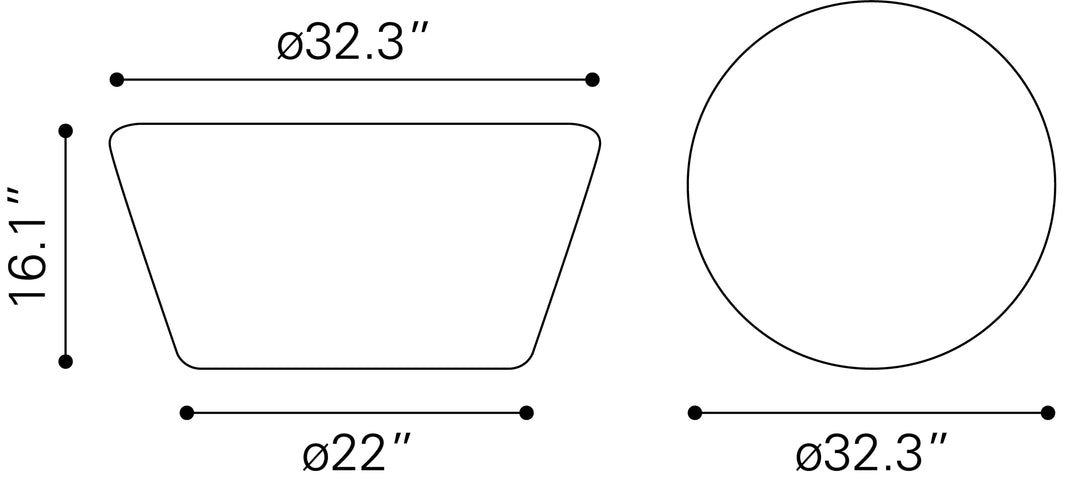 Zuo Durban Coffee Table Black