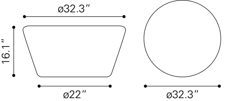 Zuo Durban Coffee Table Black