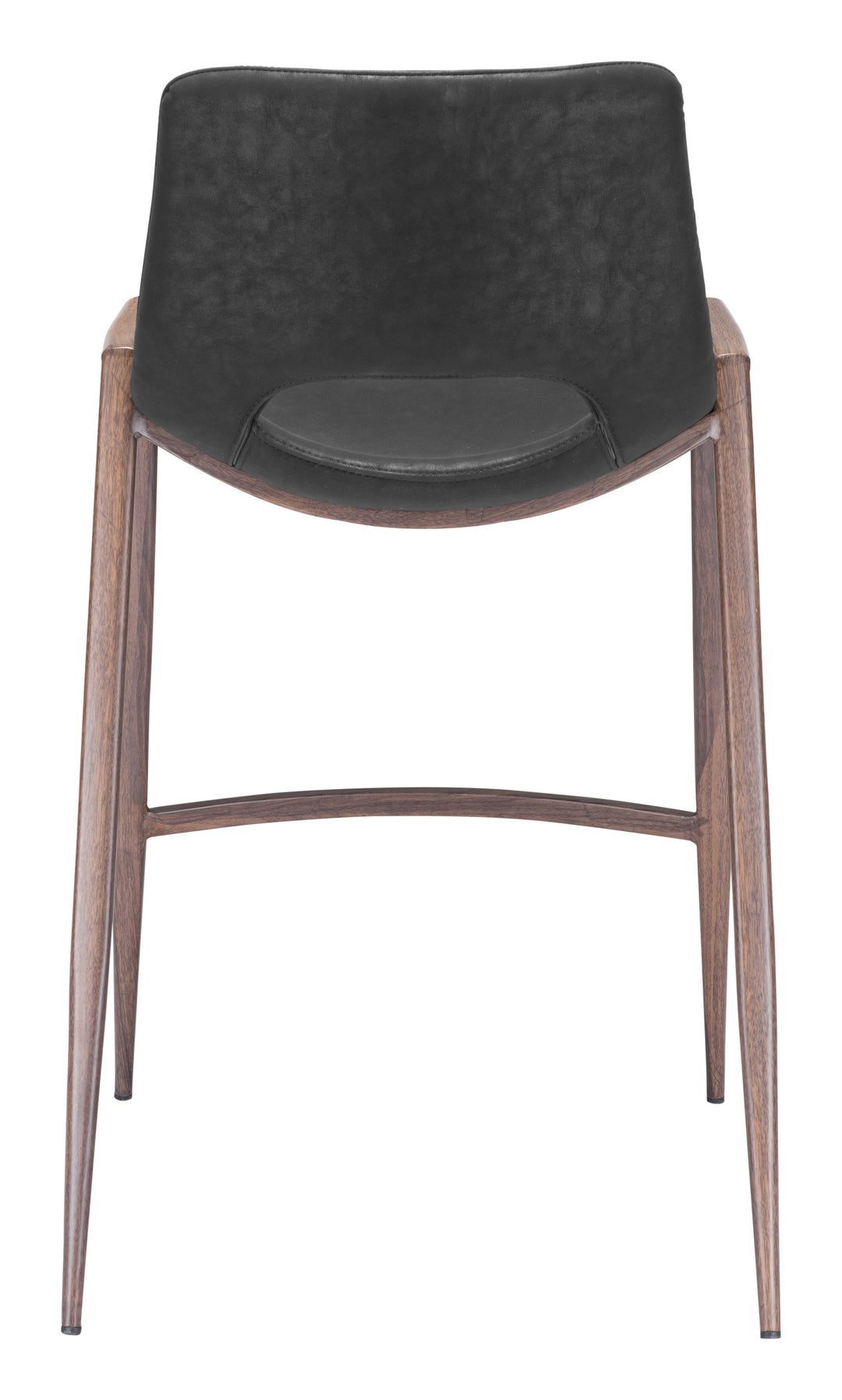 Zuo Desi Counter Stool (Set of 2) Black & Walnut