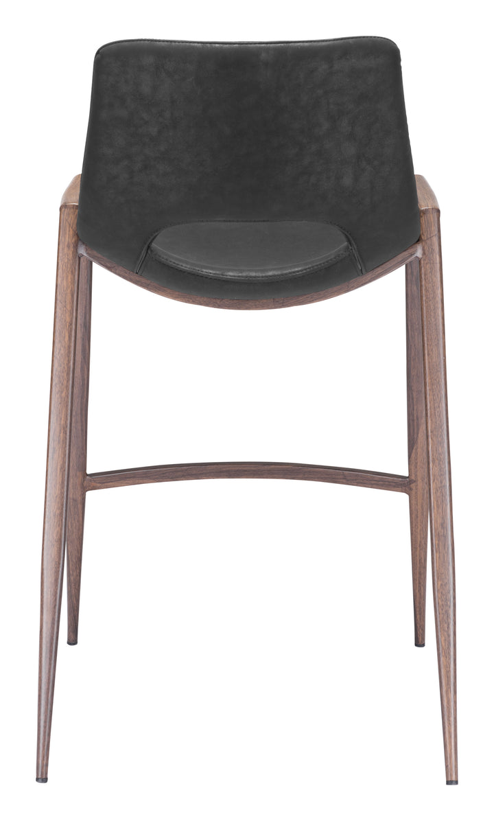 Zuo Desi Counter Stool (Set of 2) Black & Walnut