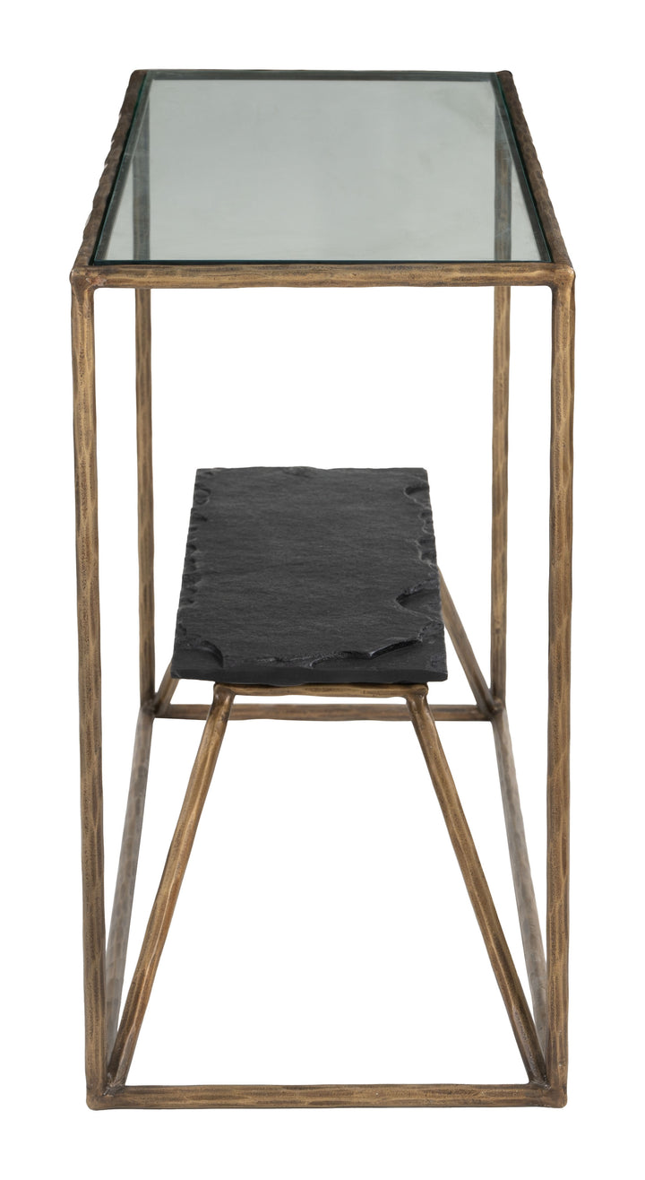 Zuo Ranol Console Table Brass