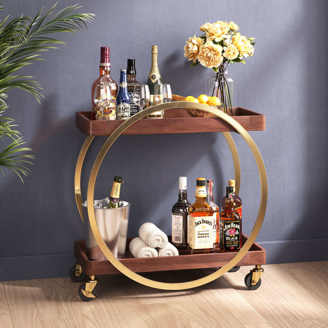 Zuo Arenas Bar Cart Brown