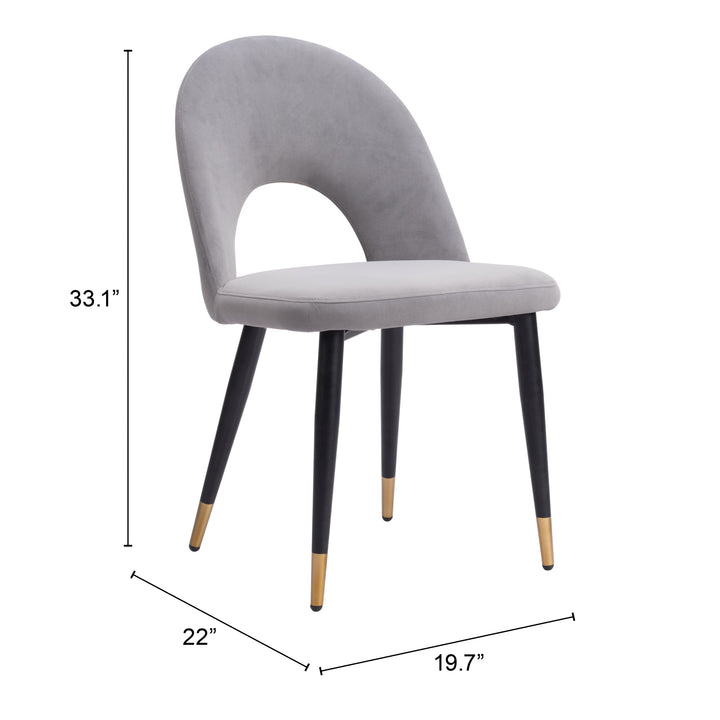 Zuo Menlo Dining Chair (Set of 2) Gray