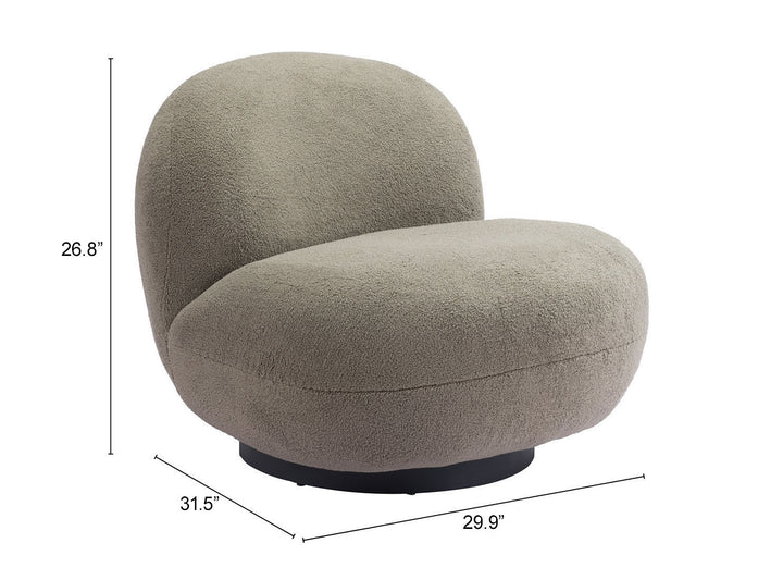 Zuo Myanmar Accent Chair Olive Green