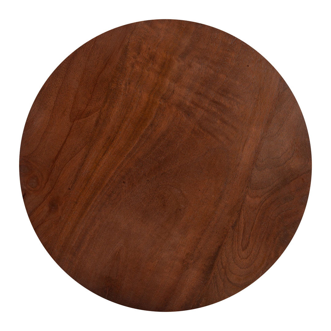 Zuo Stuk Side Table Brown & White
