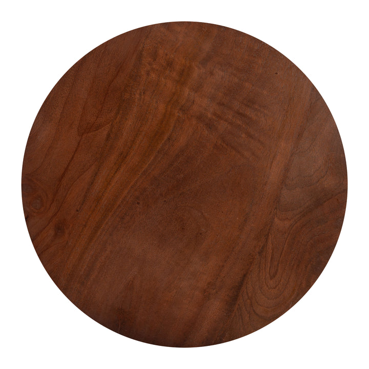 Zuo Stuk Side Table Brown & White
