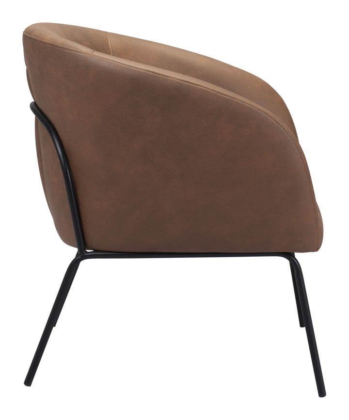 Zuo Quinten Accent Chair Vintage Brown
