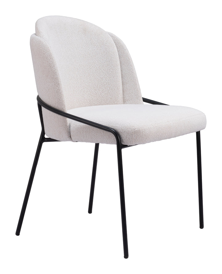 Zuo Jambi Dining Chair (Set of 2) Ivory