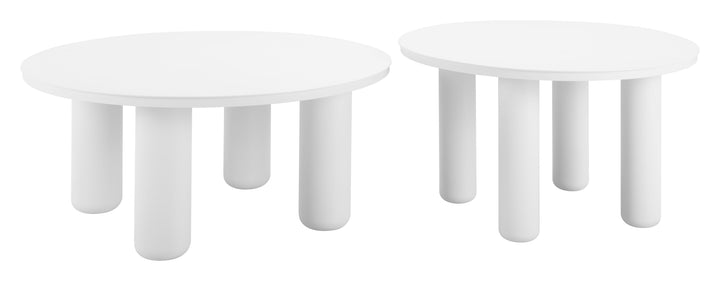 Zuo Ola Coffee Table Set (2-Piece) White