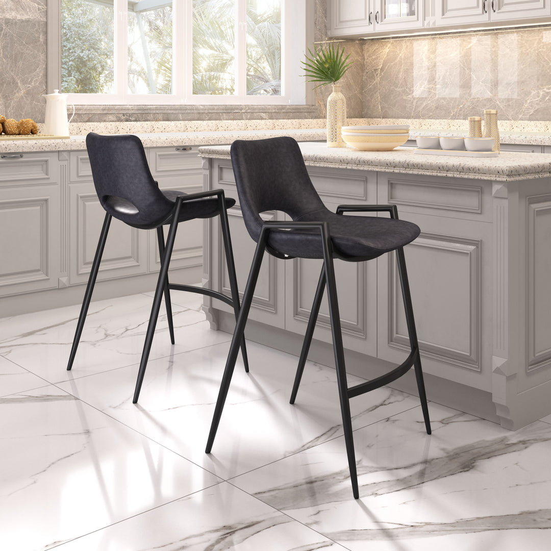 Zuo Desi Counter Stool (Set of 2) Black