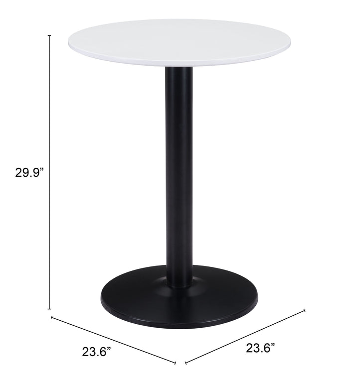 Zuo Alto Bistro Table White & Black
