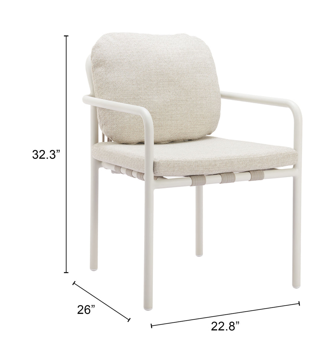 Zuo Aite Dining Chair Beige