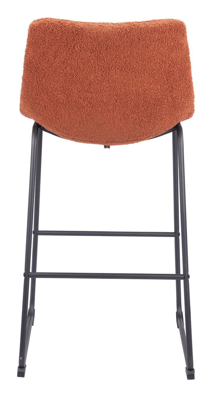 Zuo Smart Barstool (Set of 2) Burnt Orange