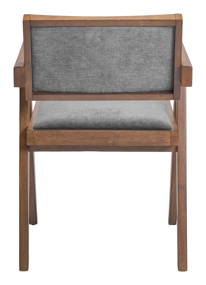 Zuo Delhi Dining Chair (Set of 2) Gray & Walnut