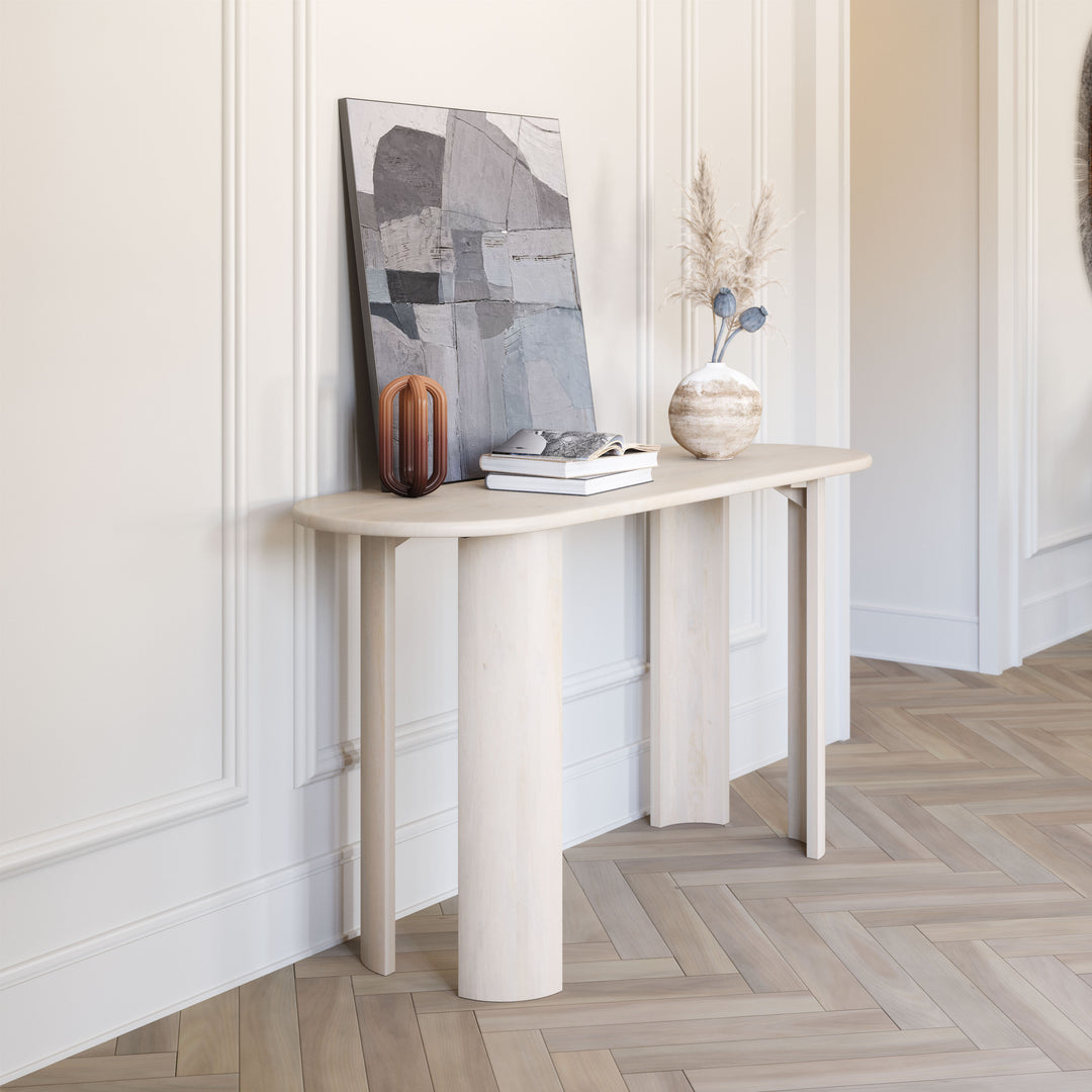 Zuo Risan Console Table Whitewashed