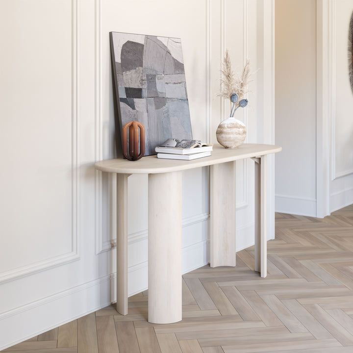 Zuo Risan Console Table Whitewashed