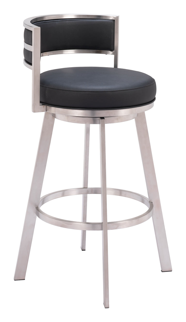 Zuo Gimsby Swivel Barstool Black