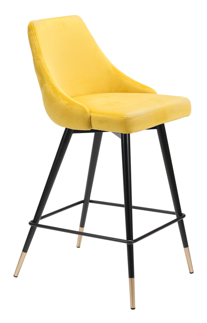 Zuo Piccolo Counter Stool Yellow