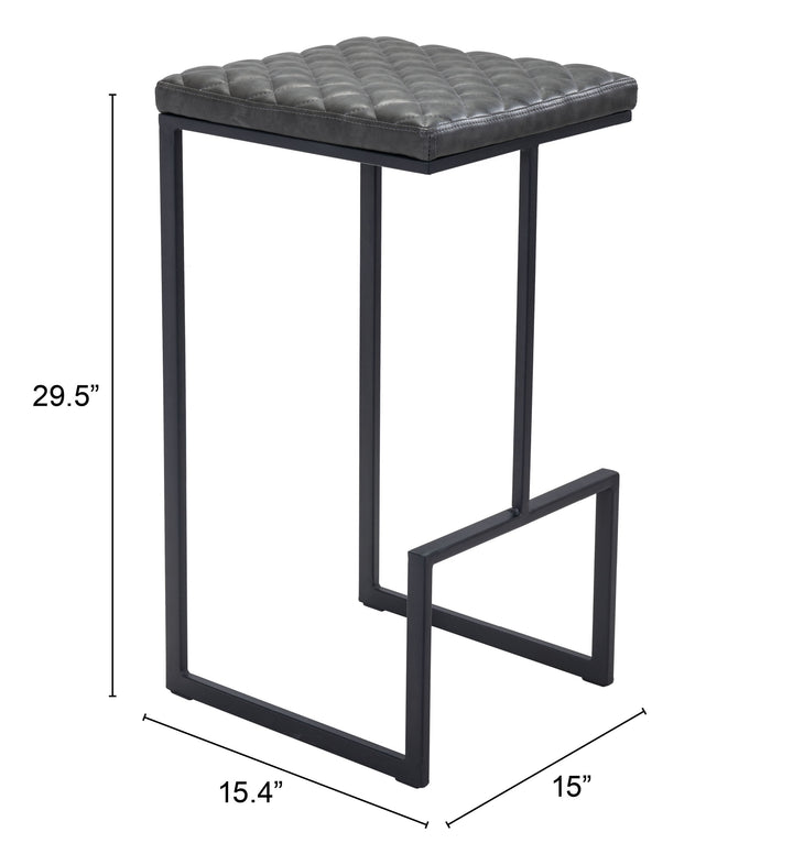 Zuo Element Barstool Gray