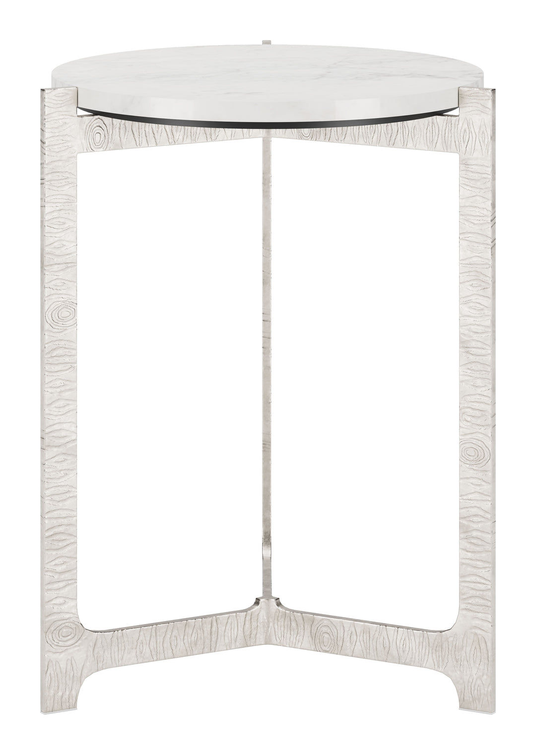 Zuo Barmas Side Table White & Silver
