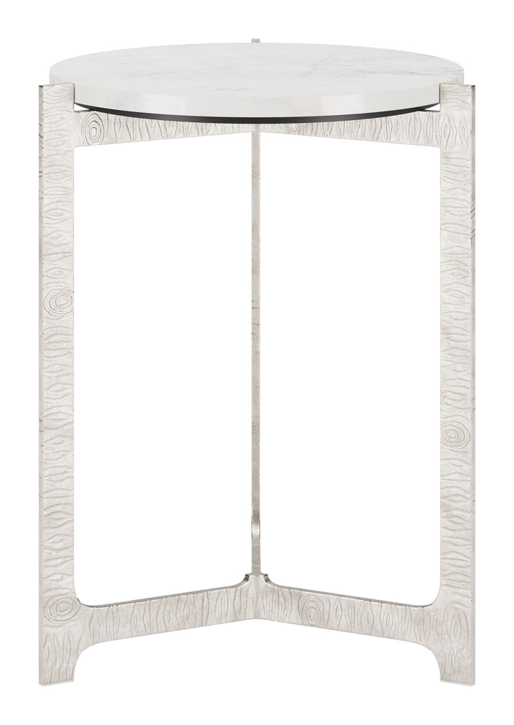 Zuo Barmas Side Table White & Silver