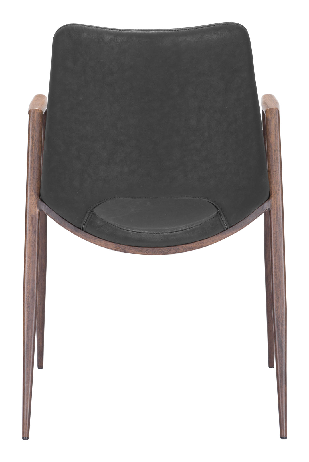 Zuo Desi Dining Chair (Set of 2) Black & Walnut