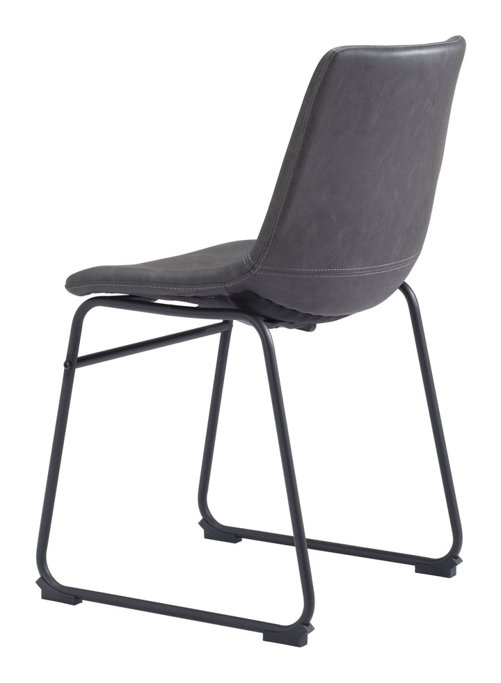 Zuo Smart Dining Chair (Set of 2) Charcoal