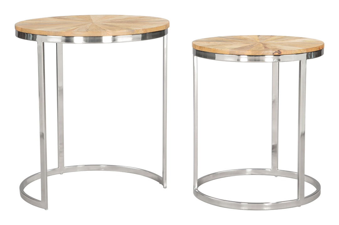Zuo Bari Nesting Table Set (2-Piece) Natural