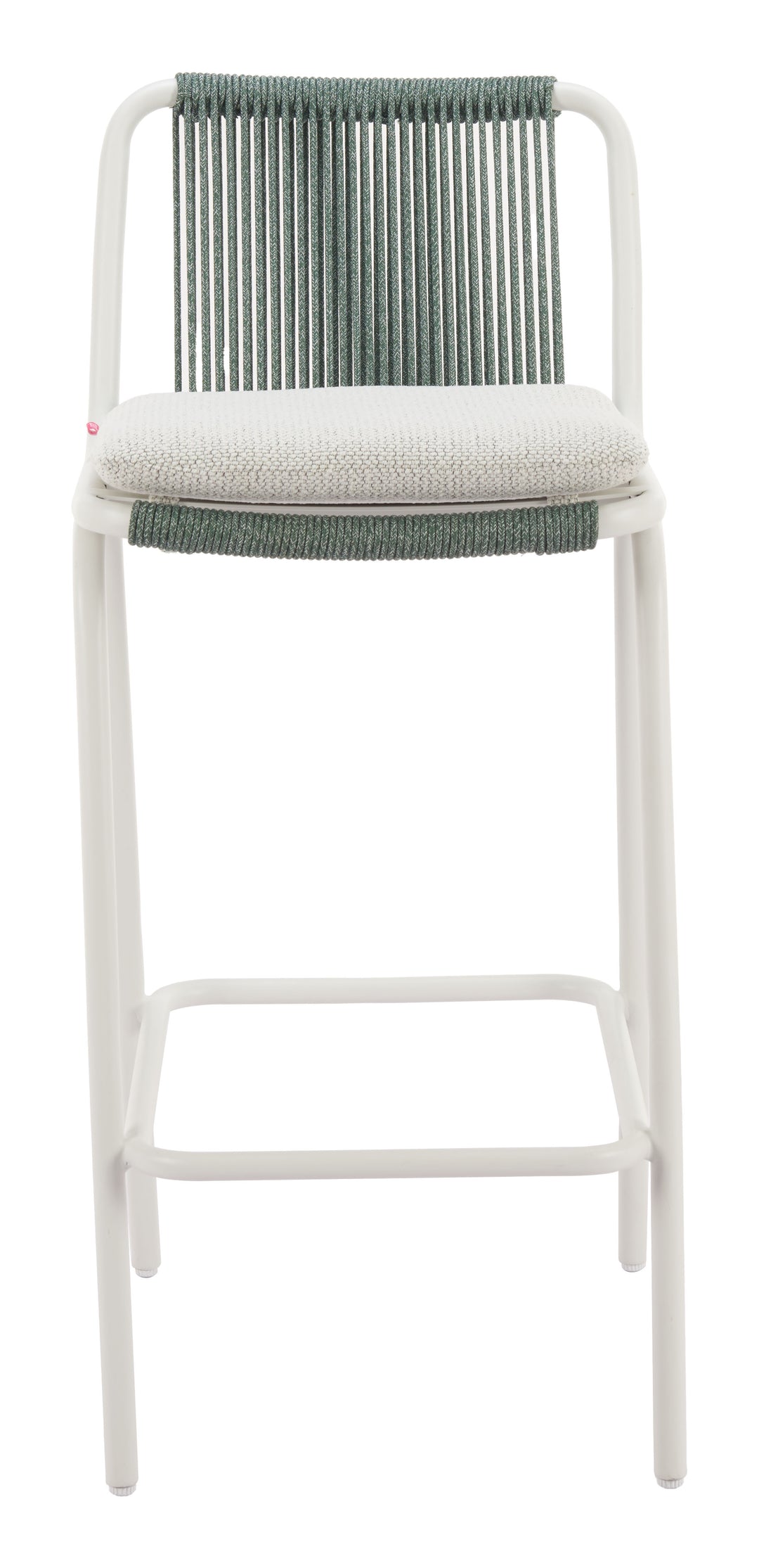 Zuo Luft Barstool (Set of 2) White & Green