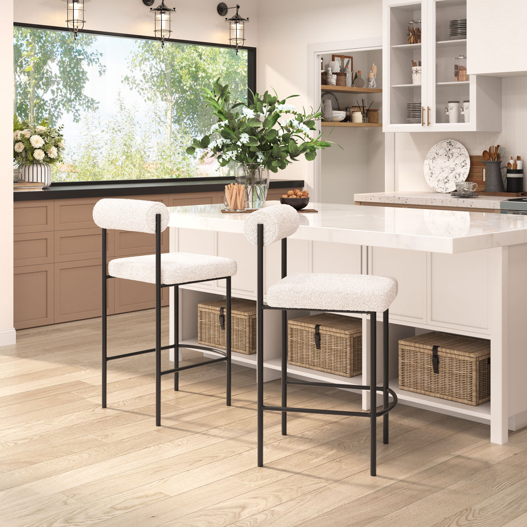 Zuo Livorno Counter Stool (Set of 2) Ivory