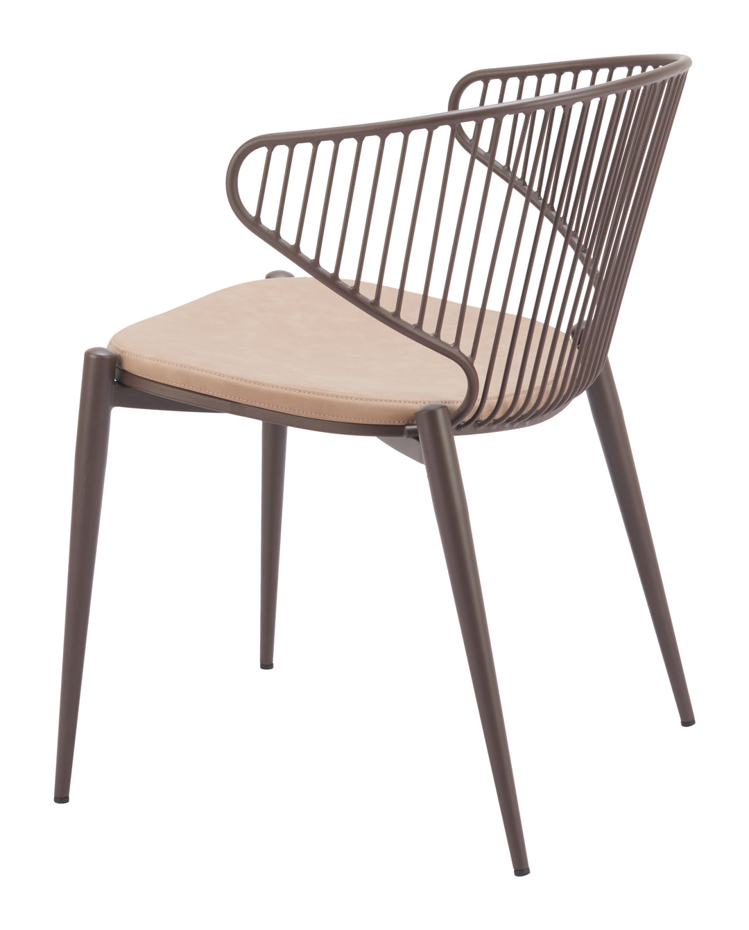 Zuo Silues Dining Chair Taupe & Brown