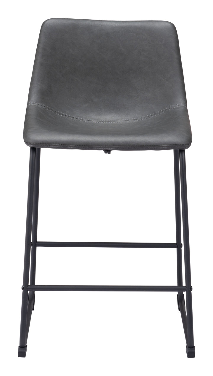 Zuo Smart Counter Stool (Set of 2) Charcoal
