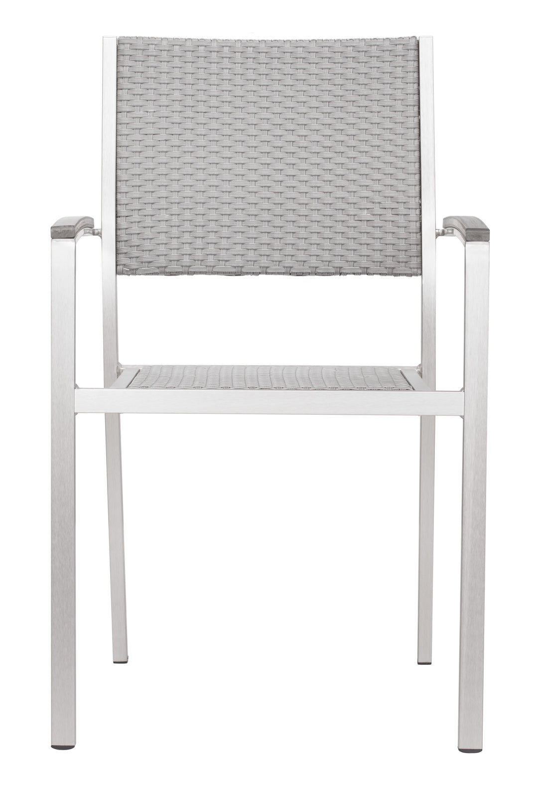 Zuo Metropolitan Dining Armchair (Set of 2) Gray & Silver