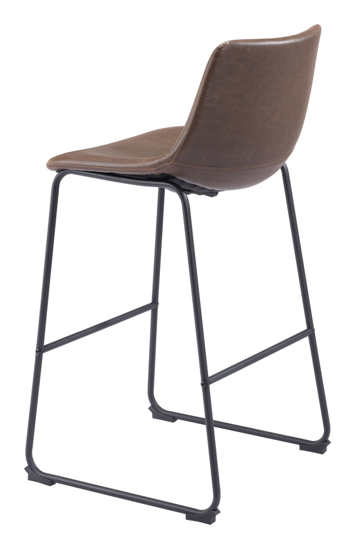 Zuo Smart Barstool (Set of 2) Vintage Espresso